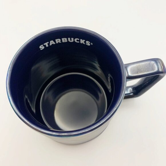 Starbucks 2020 Iridescent Holiday Luster Swirl 12 oz Ceramic Cup Mug - Picture 2 of 5